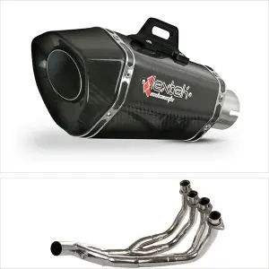 Lextek kipufogórendszer carbon Hexagonal végdobbal – FZ6R Újdonság