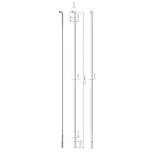 Ajánlat DT Swiss Aero Comp küllő, 292 x 2,3 x 1,2 mm, küllőanya nélkül, fekete
