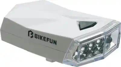 Prémium Bikefun Square Kerékpár Első Lámpa - Fehér