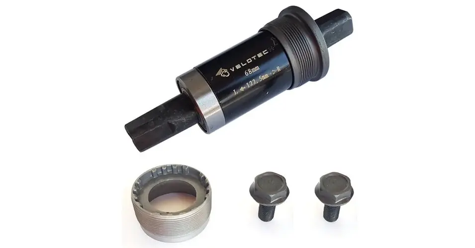 Velotech ipari csapágyas négyszögtengelyes középcsapágy (monoblokk), 113,5 x 68 mm, acél csészés Végkiárusítás