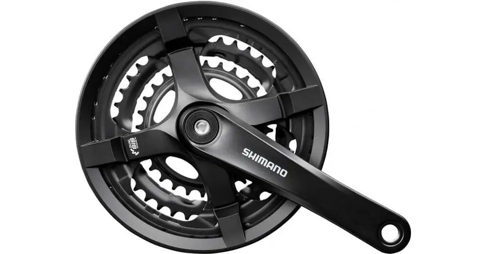 Shimano Tourney FC-TY501 négyszögtengelyes trekking hajtómű 28-38-48T, 170 mm, alumínium, LV, fekete, OEM kiszerelés Olcsóbb