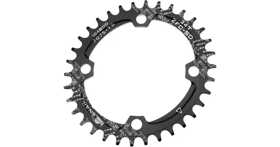 Spyral Speed Oval első MTB lánckerék 34T, 104 mm, 1x9-12s, narrow-wide, alumínium, fekete Szezonális akció