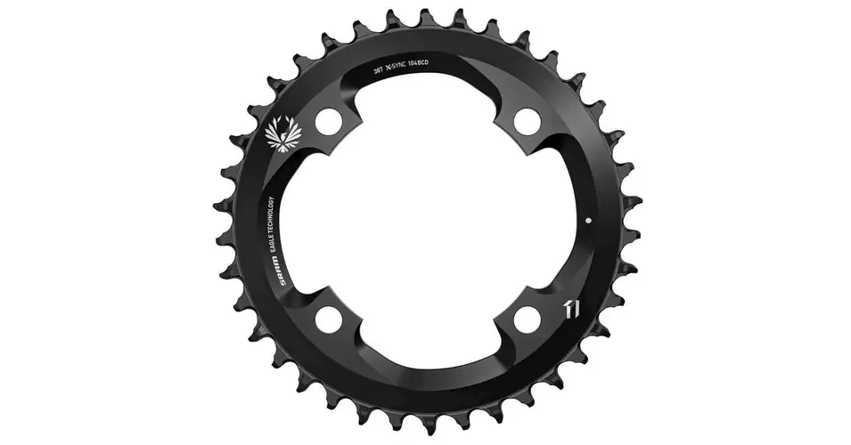 Gyors szállítás Sram X-Sync Eagle MTB első lánckerék, 38T, 12s, 104 mm, alumínium, fekete