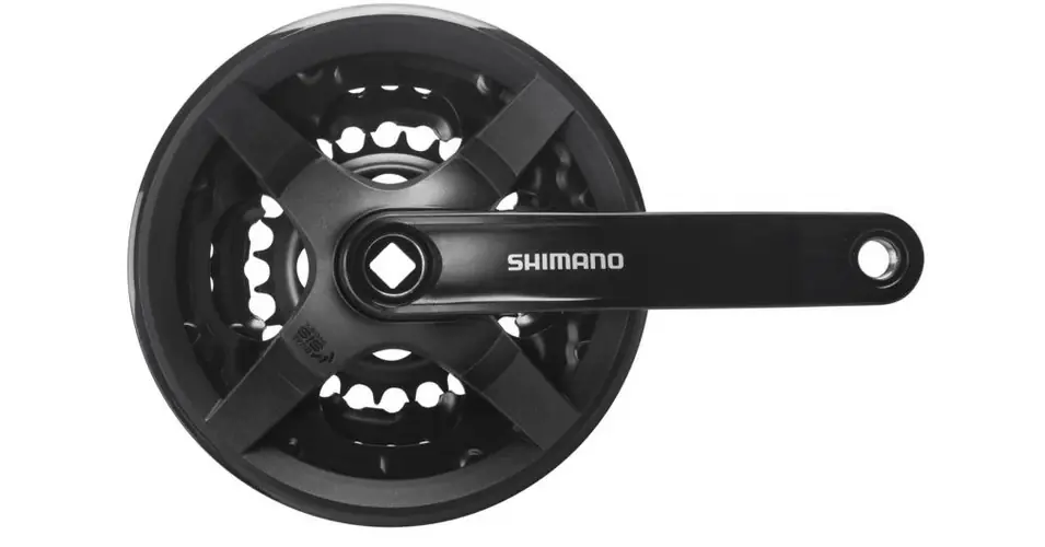 Shimano Tourney FC-TY301 négyszögtengelyes MTB hajtómű 24-34-42T, 175 mm, alumínium, LV, fekete, OEM kiszerelés Azonnal elérhető