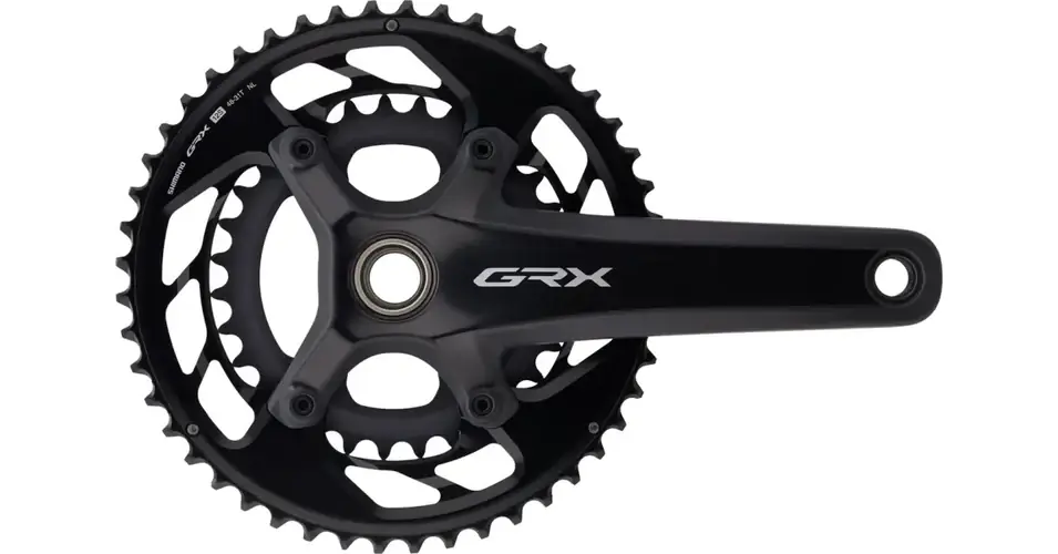 Azonnal elérhető Shimano GRX FC-RX820-2 integrált tengelyes gravel hajtómű 31-48T, 175 mm, 2x12s, alu, 720g, fekete