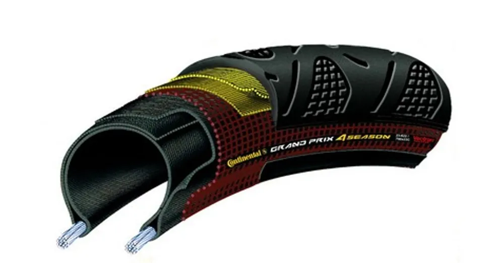 Continental országúti kerékpáros külső gumi 23-622 Grand Prix 4-Season 700x23C fekete/fekete, DuraSkin hajtogathatós Népszerű