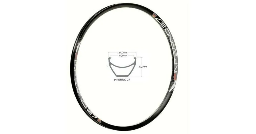 SUNringlé Abroncs INFERNO 27 29" 32h lyukas fekete Újdonság