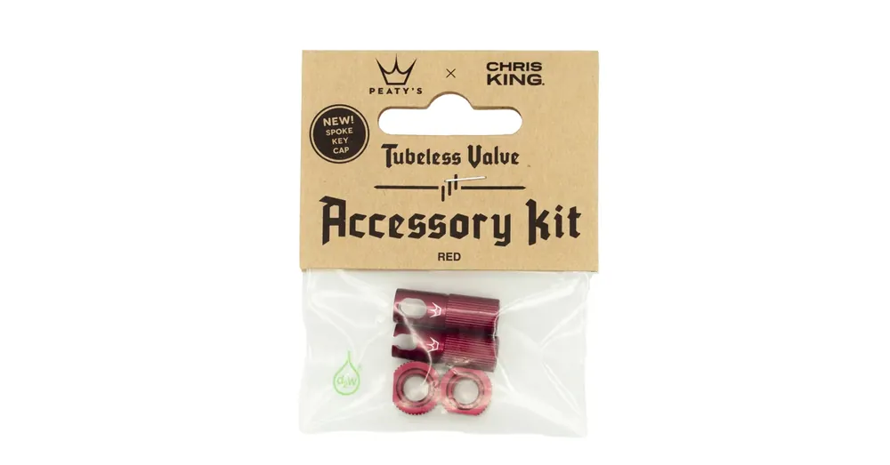 PEATY‘S X Chris King tubeless szelep tartozék szett - piros Akció