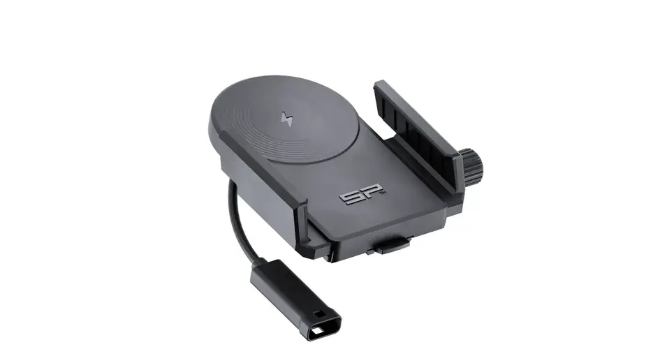 SP Connect Universal Charging Phone Clamp 52812 kormányra szerelhető okostelefon tartó készlet, vezeték nélküli töltővel, bilincs nélkül, SPC+, fekete Ajánlat