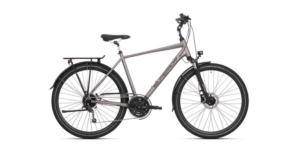 Kiárusítás Superior STK 500 2021 28-as férfi trekking kerékpár, alumínium, 27s, agydinamós, 58 cm-es vázméret, matt sötét ezüst